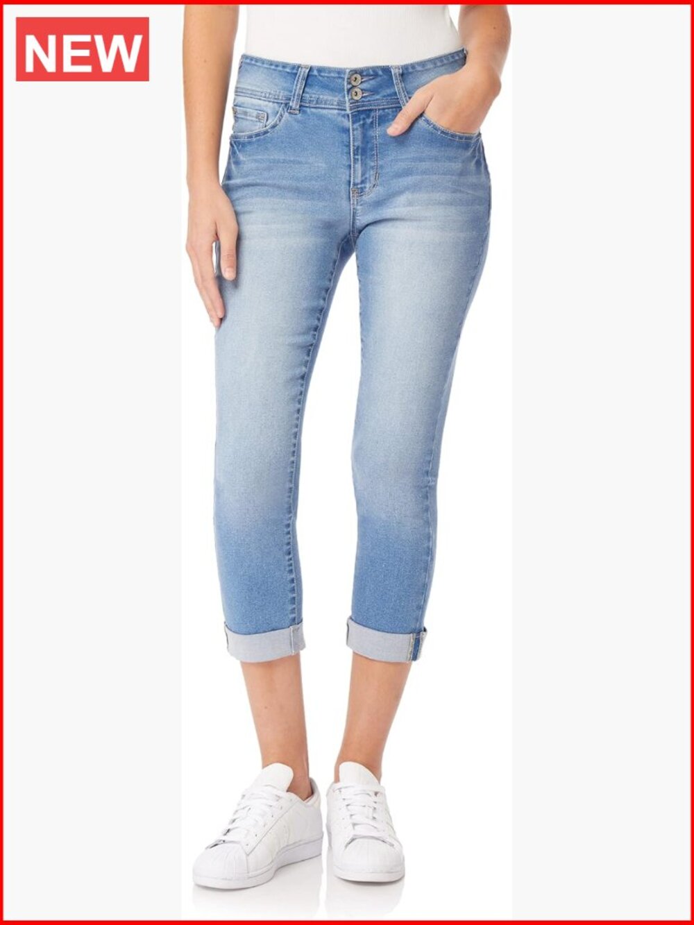 Women's Ultra Crop Mid-Rise Insta Soft Skinny Jeans